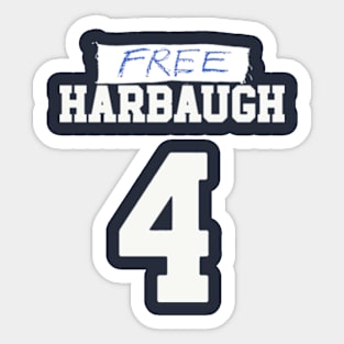 Free Harbaugh ( ON BACK ) Sticker